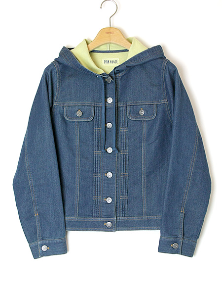 Outlet 50 Off フード付きニット風デニムジャケット ピンクハウスオフィシャルオンラインストア Pink House Official Online Store