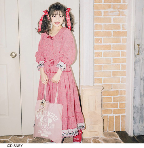ミニー カレッジ風トートバッグ ピンクハウスオフィシャルオンラインストア Pink House Official Online Store ミニー カレッジ風トートバッグ ピンクハウスオフィシャルオンラインストア Pink House Official Online Store