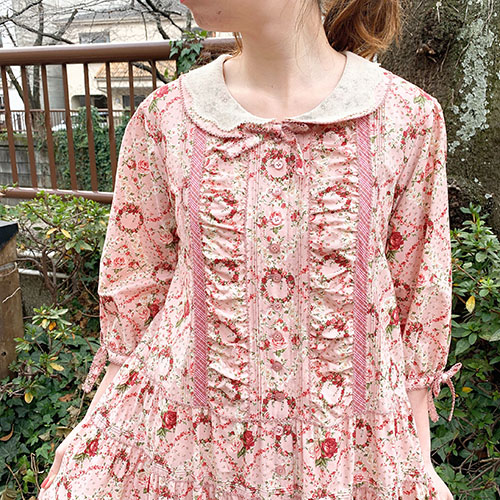 薔薇模様プリントワンピース ピンクハウスオフィシャルオンラインストア Pink House Official Online Store