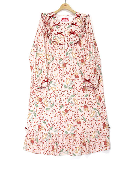 Pink House Misako Erinkoキャットチェリードロッププリントルームワンピース ピンクハウスオフィシャルオンラインストア Pink House Official Online Store Pink House Misako Erinkoキャットチェリードロッププリントルームワンピース ピンクハウスオフィシャルオンラインストア Pink House Official Online Store