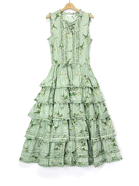 鈴蘭水玉プリントノースリーブワンピース ピンクハウスオフィシャルオンラインストア Pink House Official Online Store