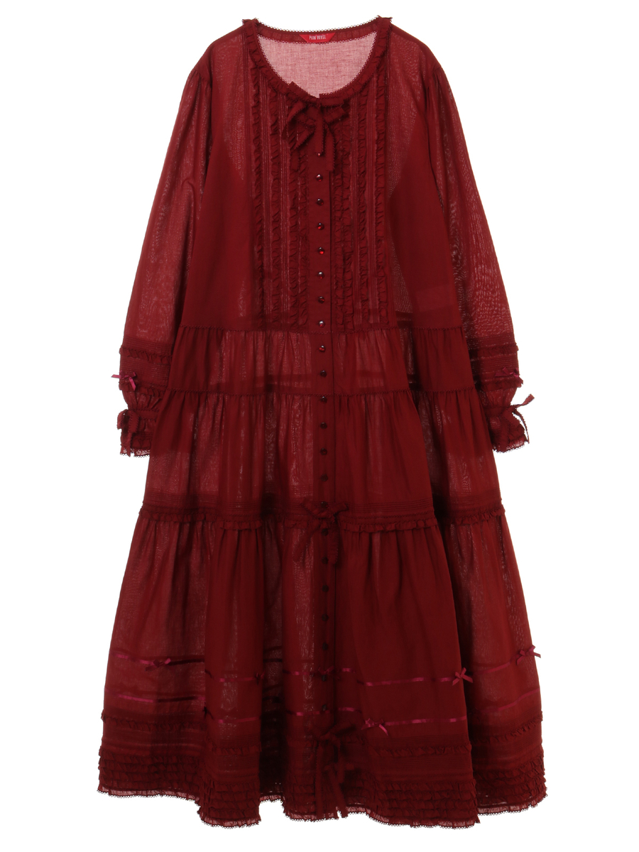 早者勝ち ピンクハウス ローンワンピース 赤 メーカー希望小売価格から30 Off