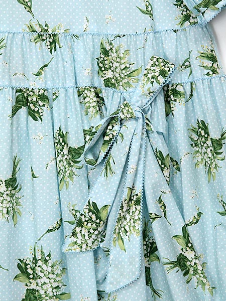 再値下げ 鈴蘭水玉プリントワンピース 最適な価格