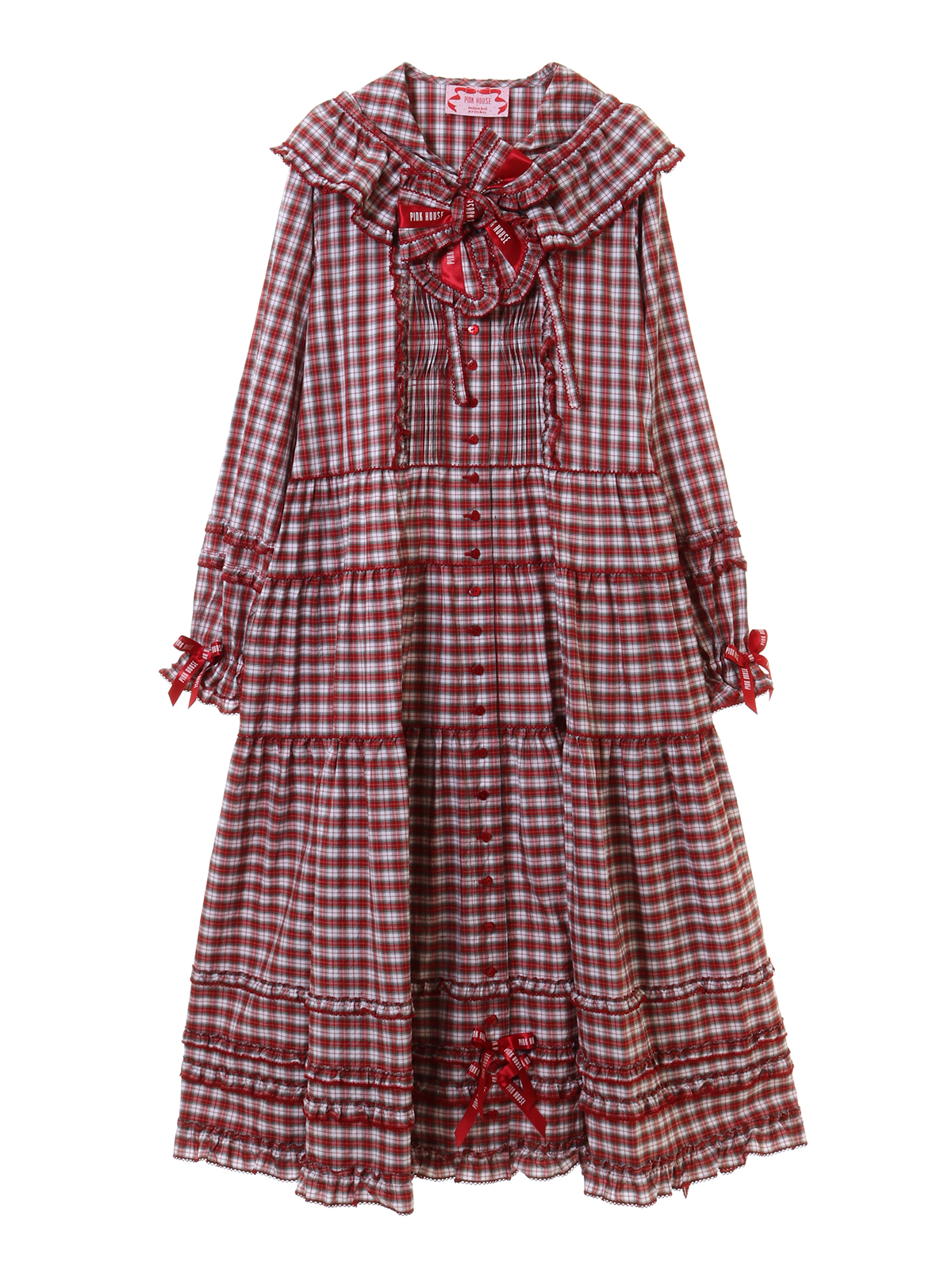 タータンチェックフードワンピース ピンクハウスオフィシャルオンラインストア Pink House Official Online Store