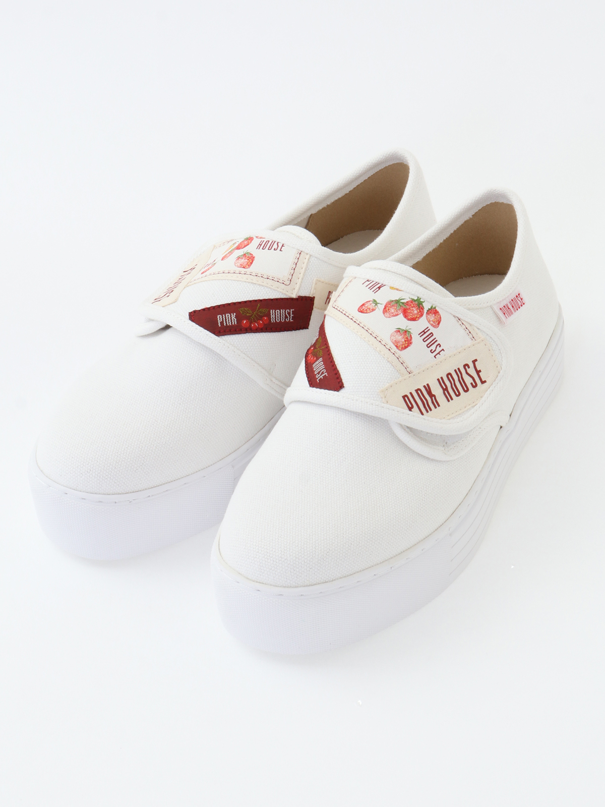 ネームワッペン使いベルクロスニーカー ピンクハウスオフィシャルオンラインストア Pink House Official Online Store