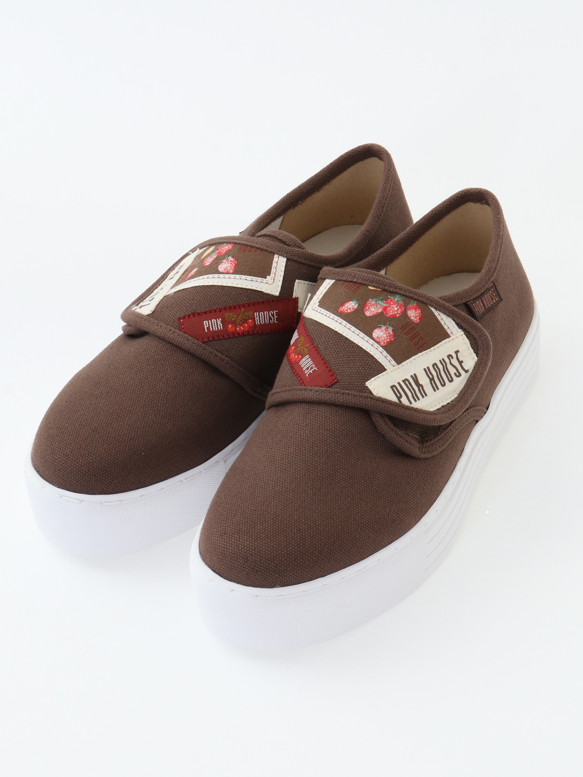 ネームワッペン使いベルクロスニーカー ピンクハウスオフィシャルオンラインストア Pink House Official Online Store