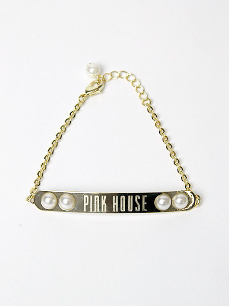 【OUTLET】<60%off>★#OLDPINKHOUSE★　ロゴプレートブレスレット