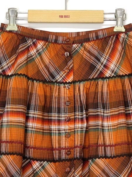 【USED】オリジナルチェック スカート チャ系