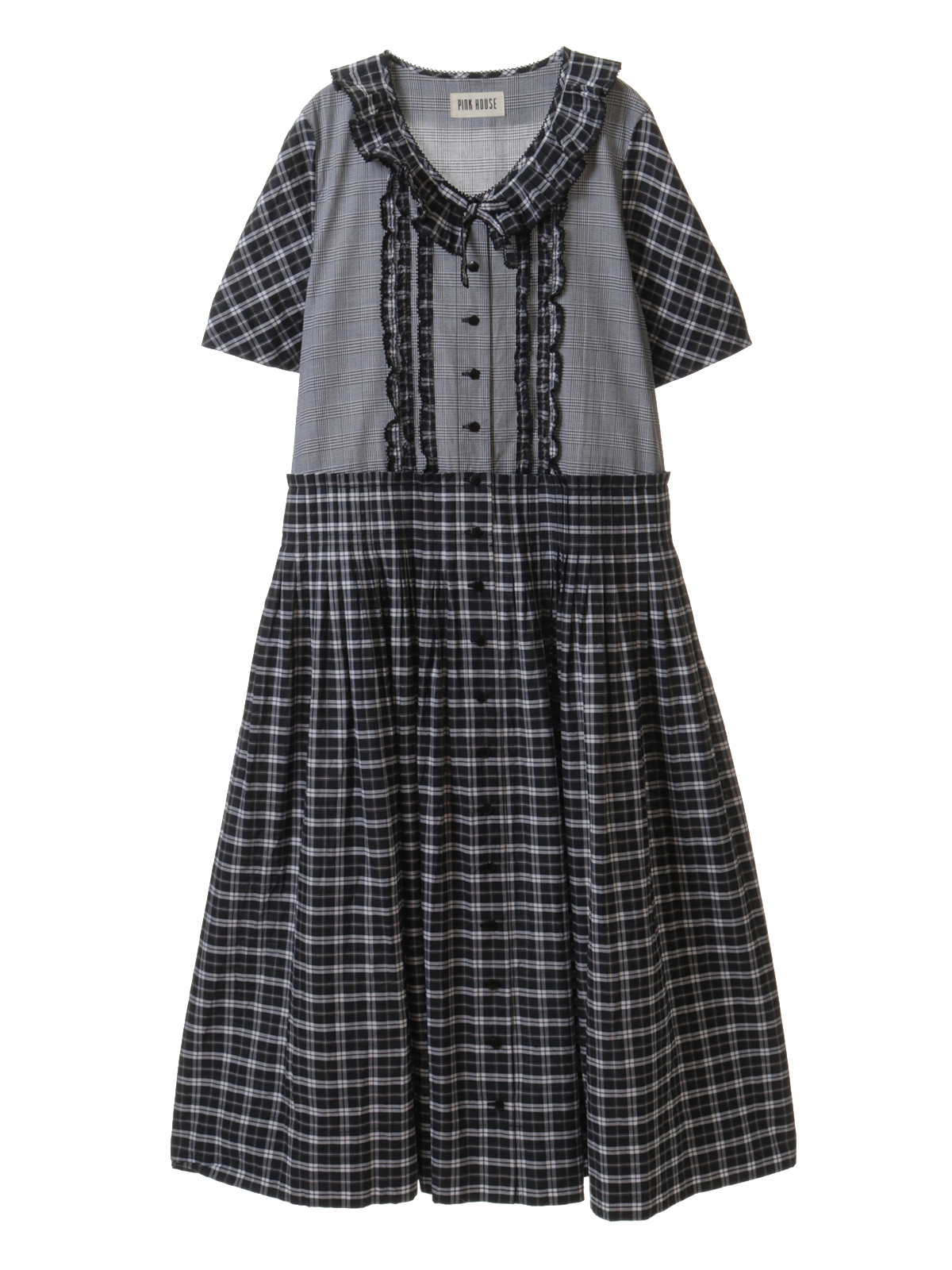 タータンチェックパッチワークワンピース ピンクハウスオフィシャルオンラインストア Pink House Official Online Store