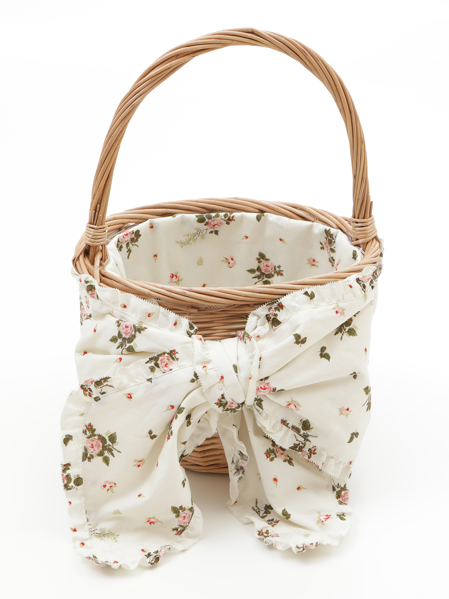 little sunny bite×PINK HOUSE  lsb floral ribbon basket bag 詳細画像