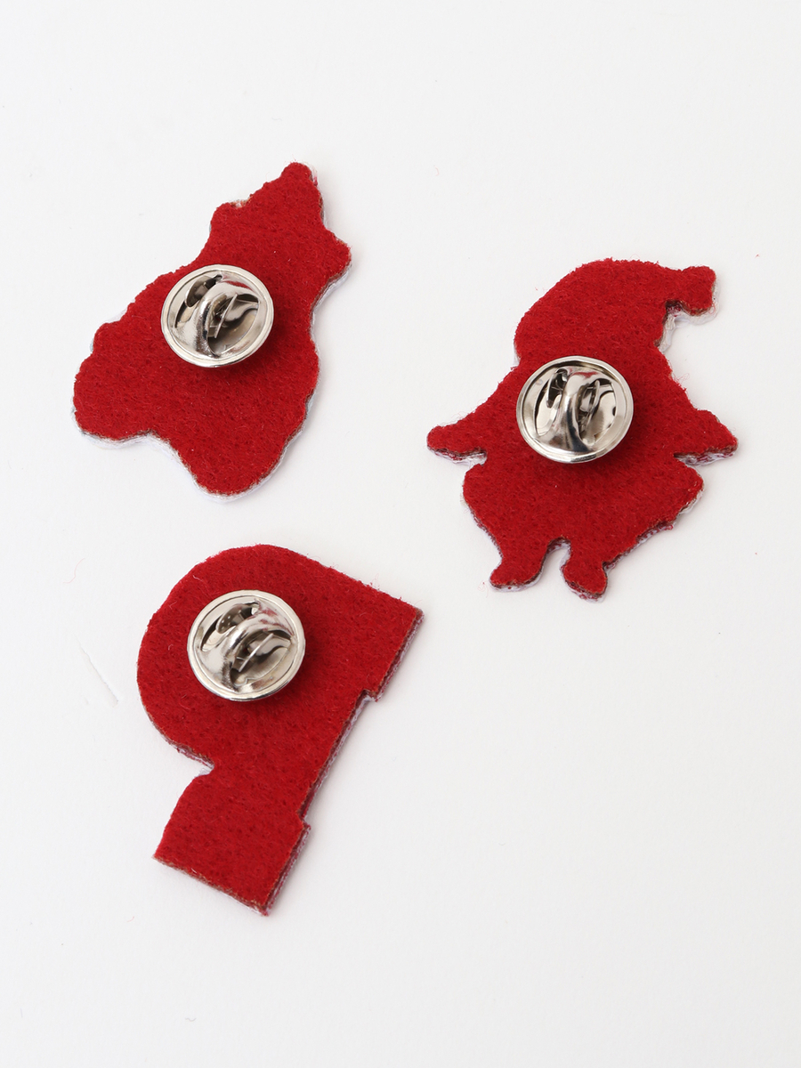 50thAnniversary刺繍ピンバッチセット 詳細画像 サンタと雪だるまクマとPロゴ 2
