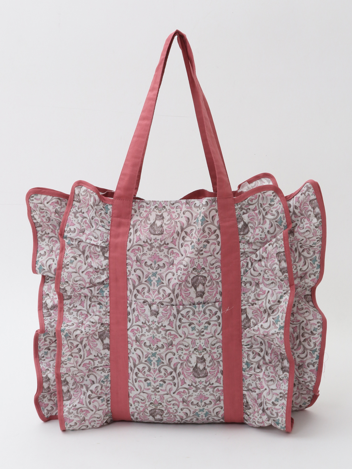 【新品未使用タグ付き】ピンクハウス 水色 桜とうさちゃん柄 バッグ/巾着バッグ