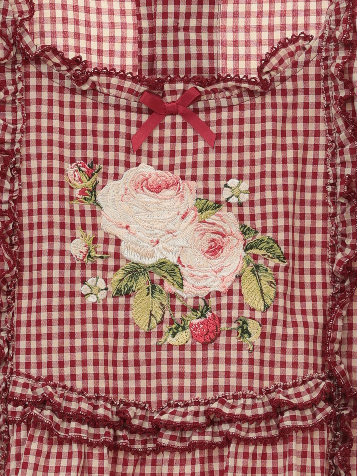 ピンクハウスの薔薇刺繍の付いたチュニックブラウスのきなり - チュニック