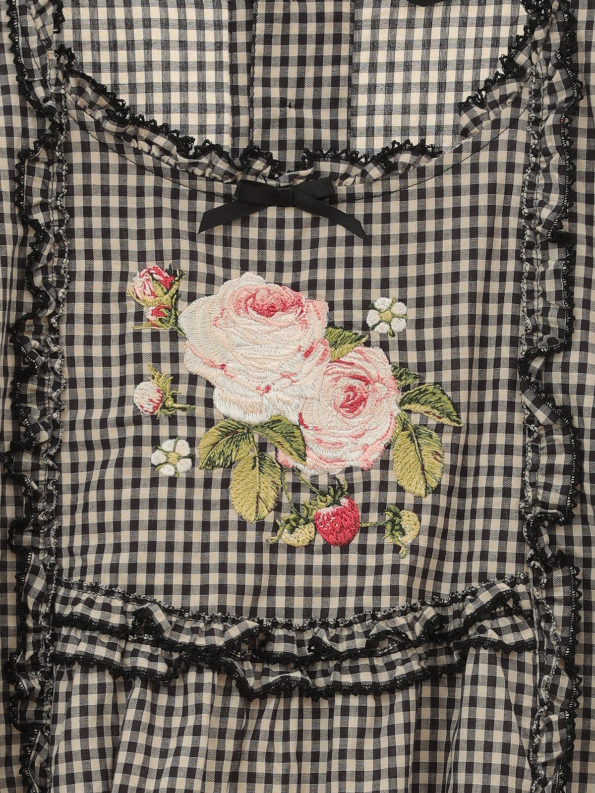 ピンクハウス チェック お花刺繍使い ジャンパースカート+ジャケットset