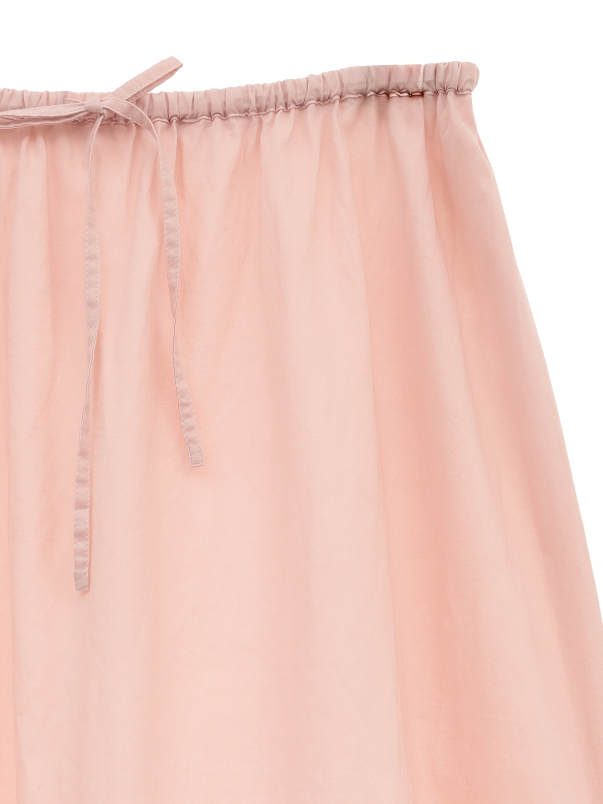 ピンクハウス　ギンガムチェックデニム スカート 裾フリル　レースアップ　Mサイズ