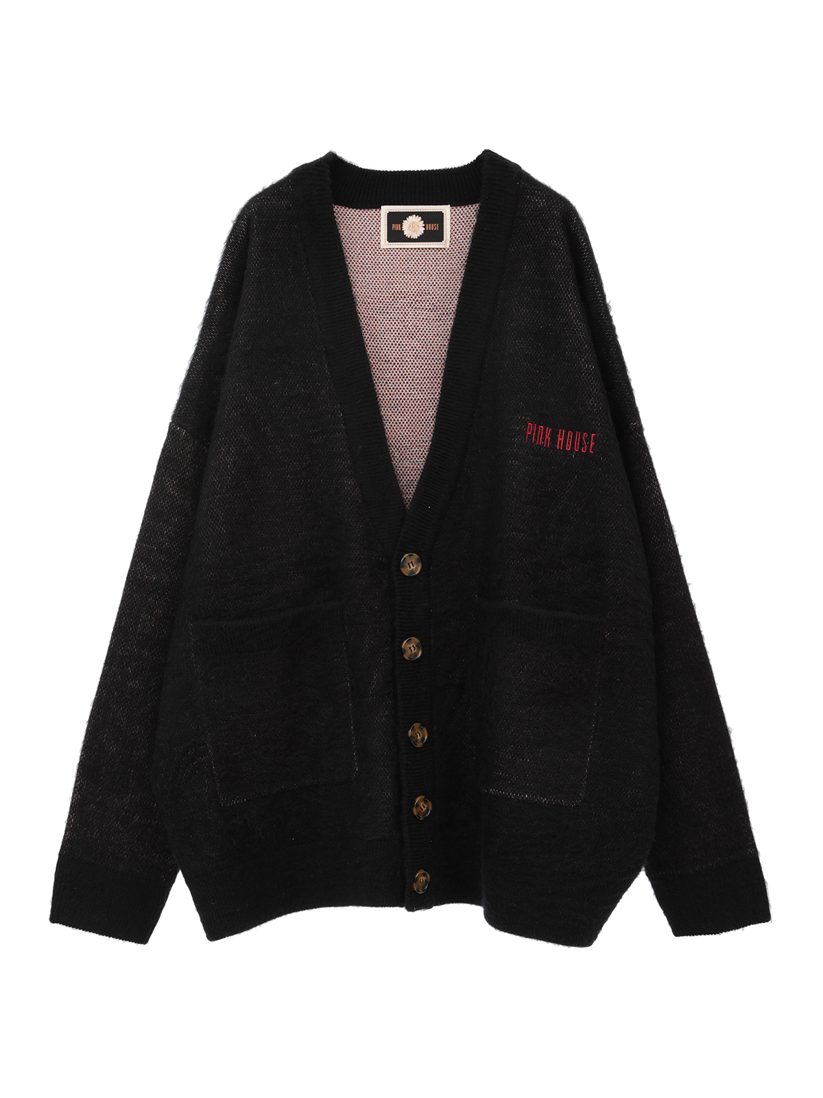 little sunny bite×PINK HOUSE cat knit cardigan｜ピンクハウス