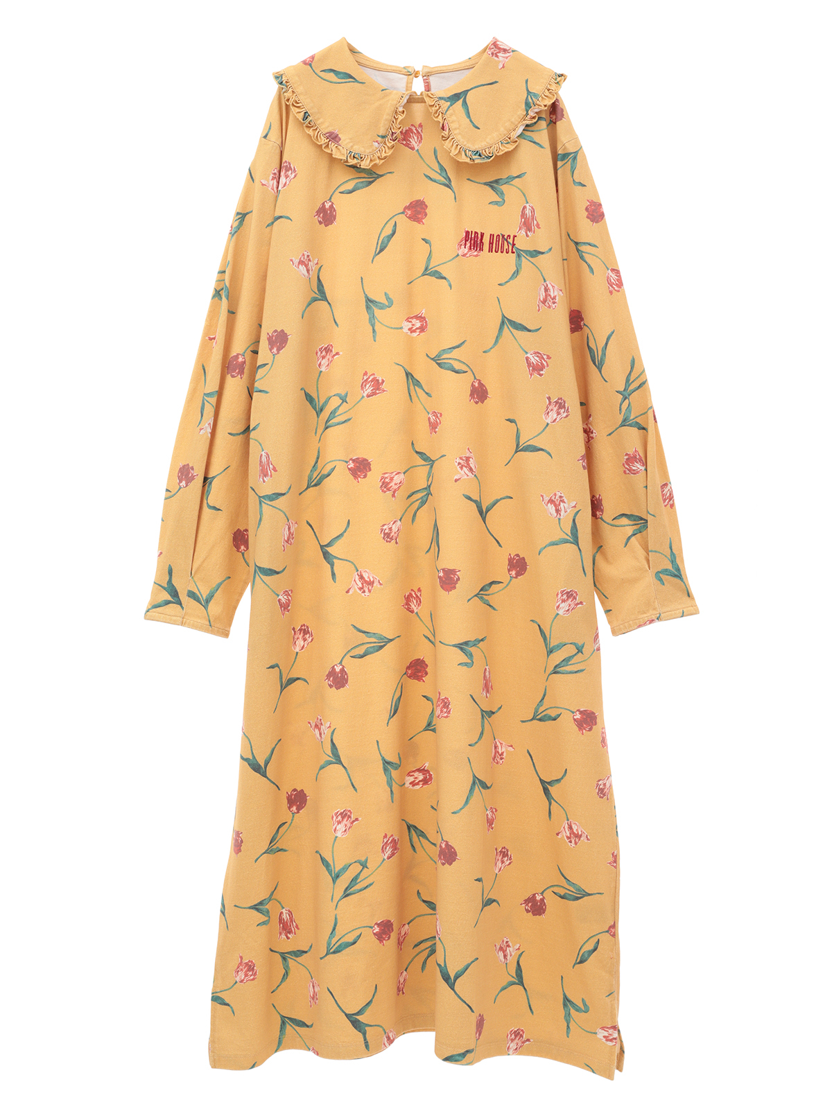 little sunny bite×PINK HOUSE tulip print long dress｜ピンクハウス