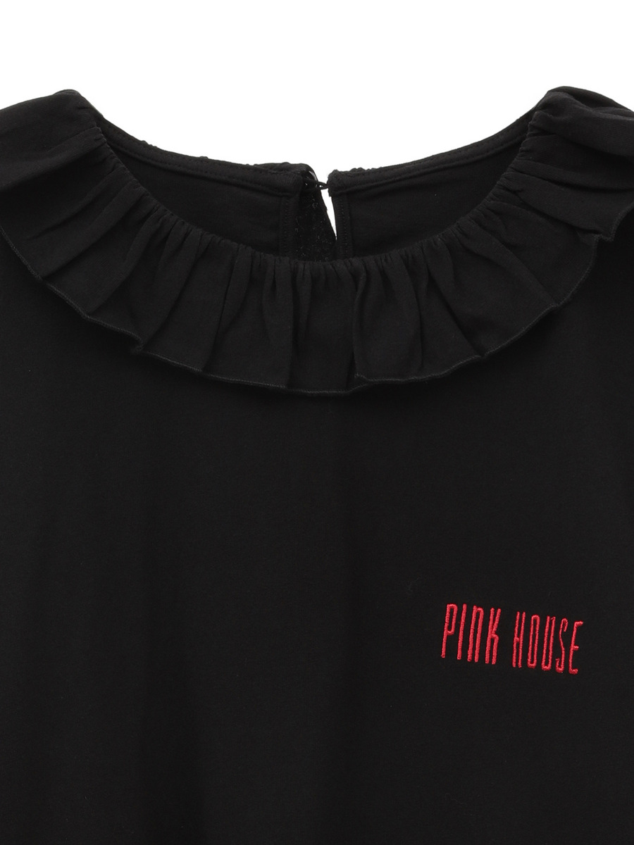 little sunny bite×PINK HOUSE frill collar long tee｜ピンクハウス