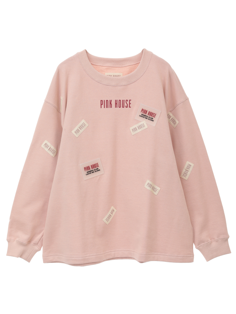 【OUTLET】PINK HOUSEワッペン使いトレーナー 詳細画像 ピンク 1