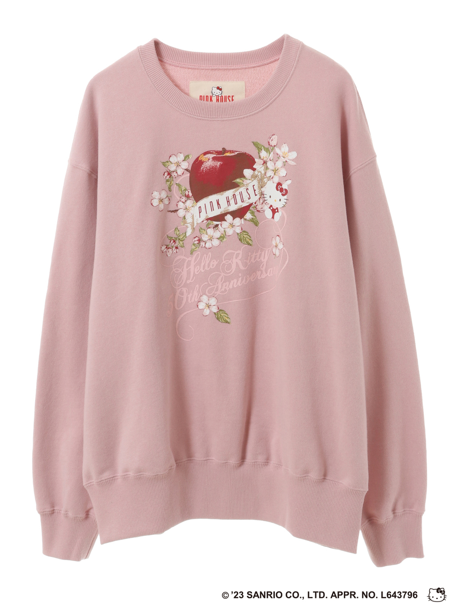 PINK HOUSE×HELLO KITTY One Point Graphic Sweatshirt 詳細画像 クロ 1