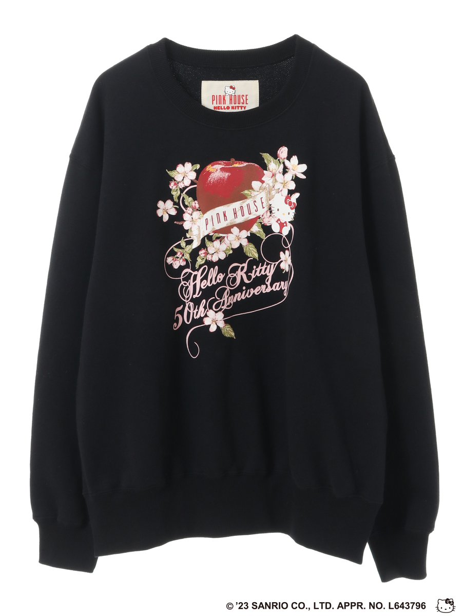 PINK HOUSE×HELLO KITTY One Point Graphic Sweatshirt 詳細画像 クロ 1