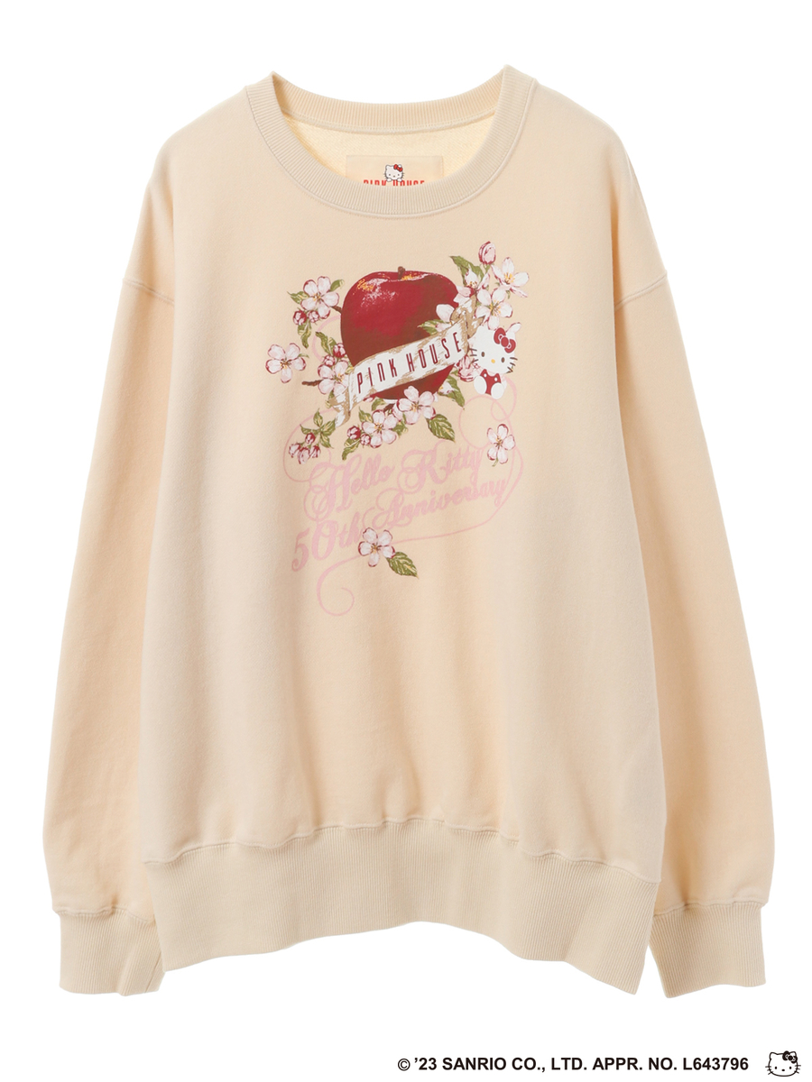 PINK HOUSE×HELLO KITTY One Point Graphic Sweatshirt 詳細画像 アイボリー 1