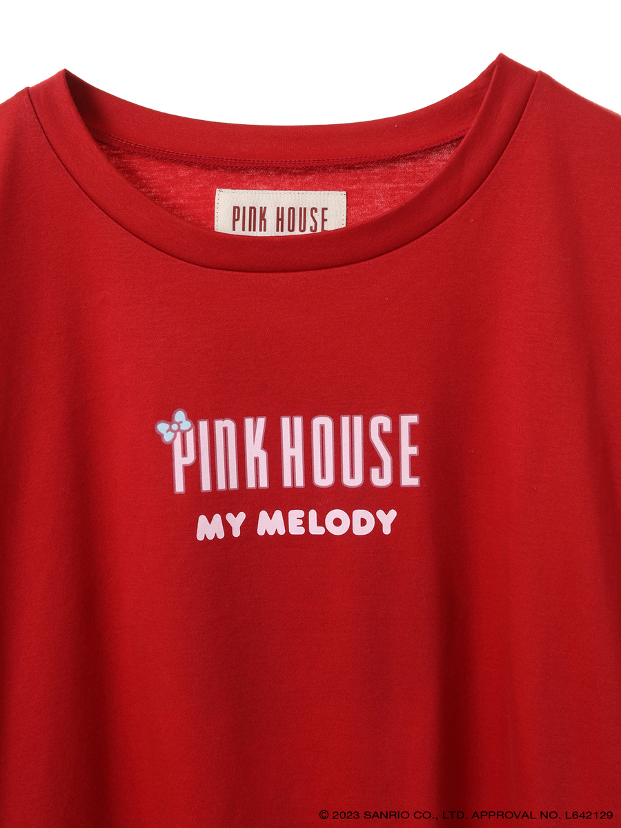 【メルローズ50周年限定】PINK HOUSE×マイメロディ プリントTシャツ 詳細画像 ミズイロ・リボン 10