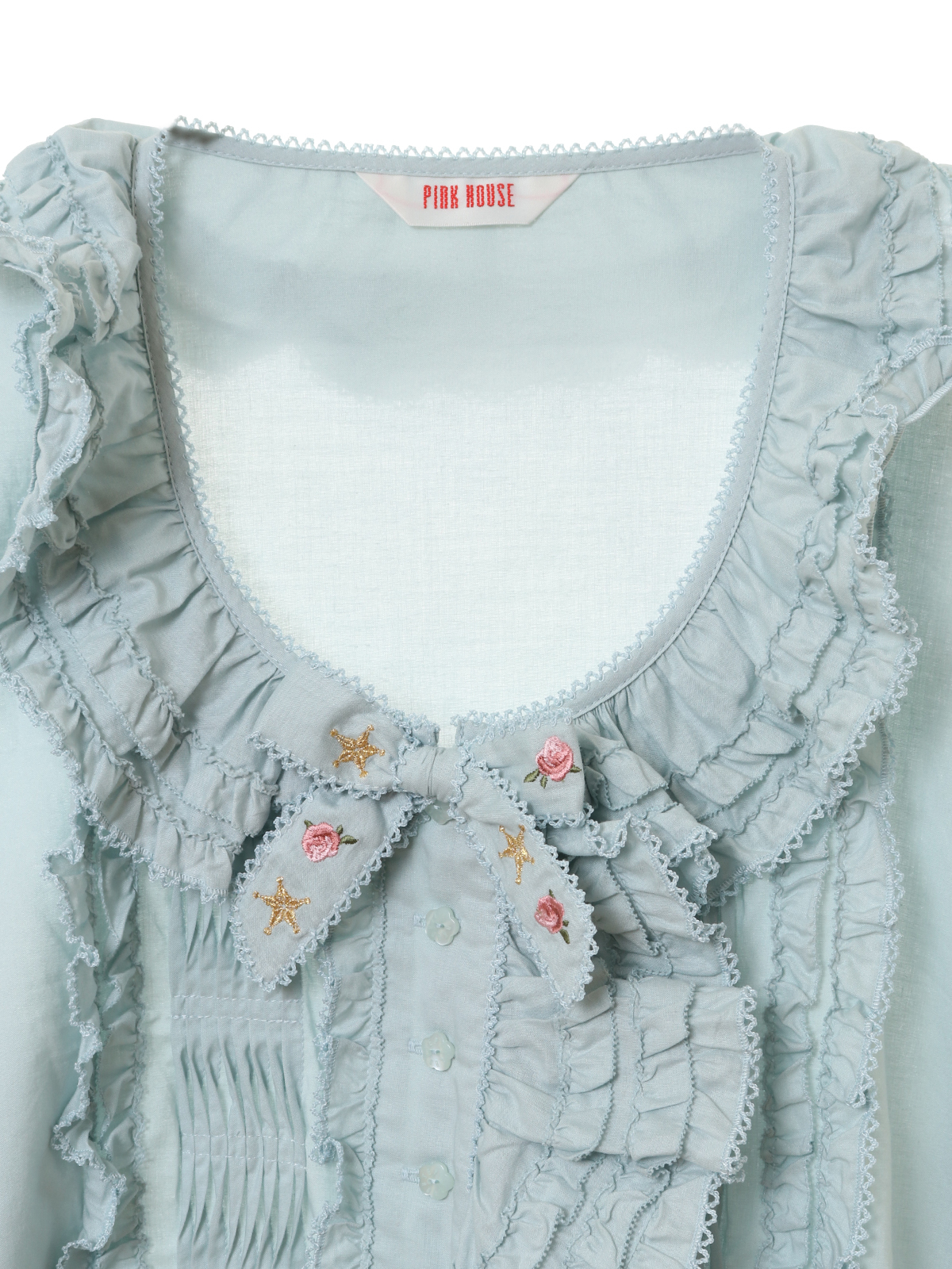 【新品未使用】ピンクハウス  バラ刺繍 ビスチェ風ブラウス/定価39,600円新品未使用タグ付き