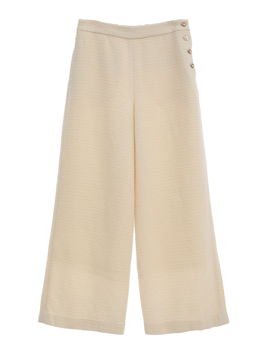 【OUTLET】尾州ツイードワイドパンツ 詳細画像 オフホワイト 1