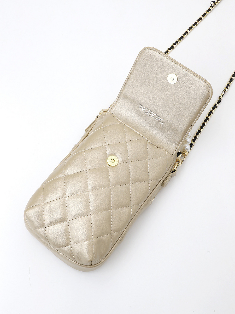 【INGEBORG×HELLO KITTY】Quilting Smart Phone Shoulder Bag 詳細画像 シャンパン 12