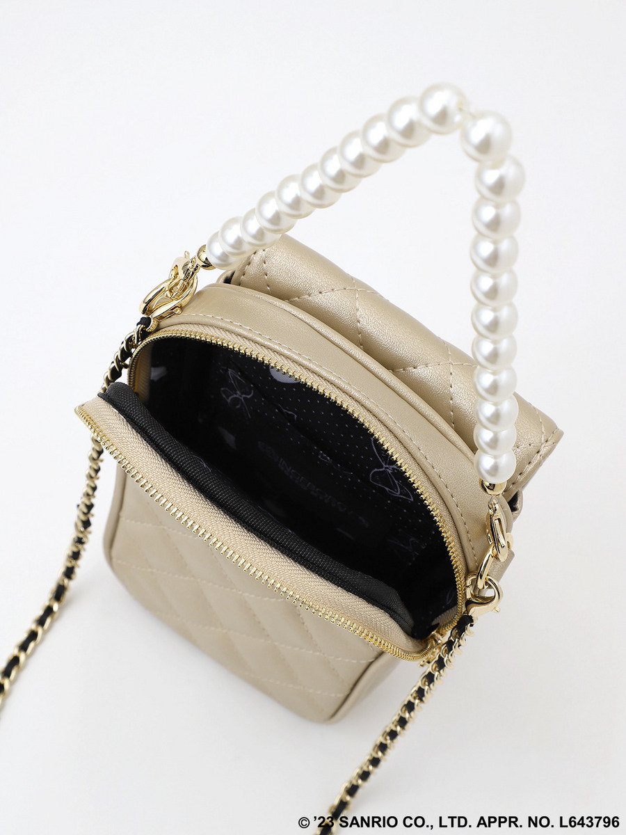 【INGEBORG×HELLO KITTY】Quilting Smart Phone Shoulder Bag 詳細画像 シャンパン 13