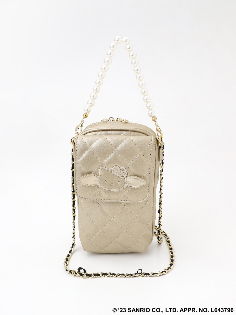 【INGEBORG×HELLO KITTY】Quilting Smart Phone Shoulder Bag 詳細画像 シャンパン 9