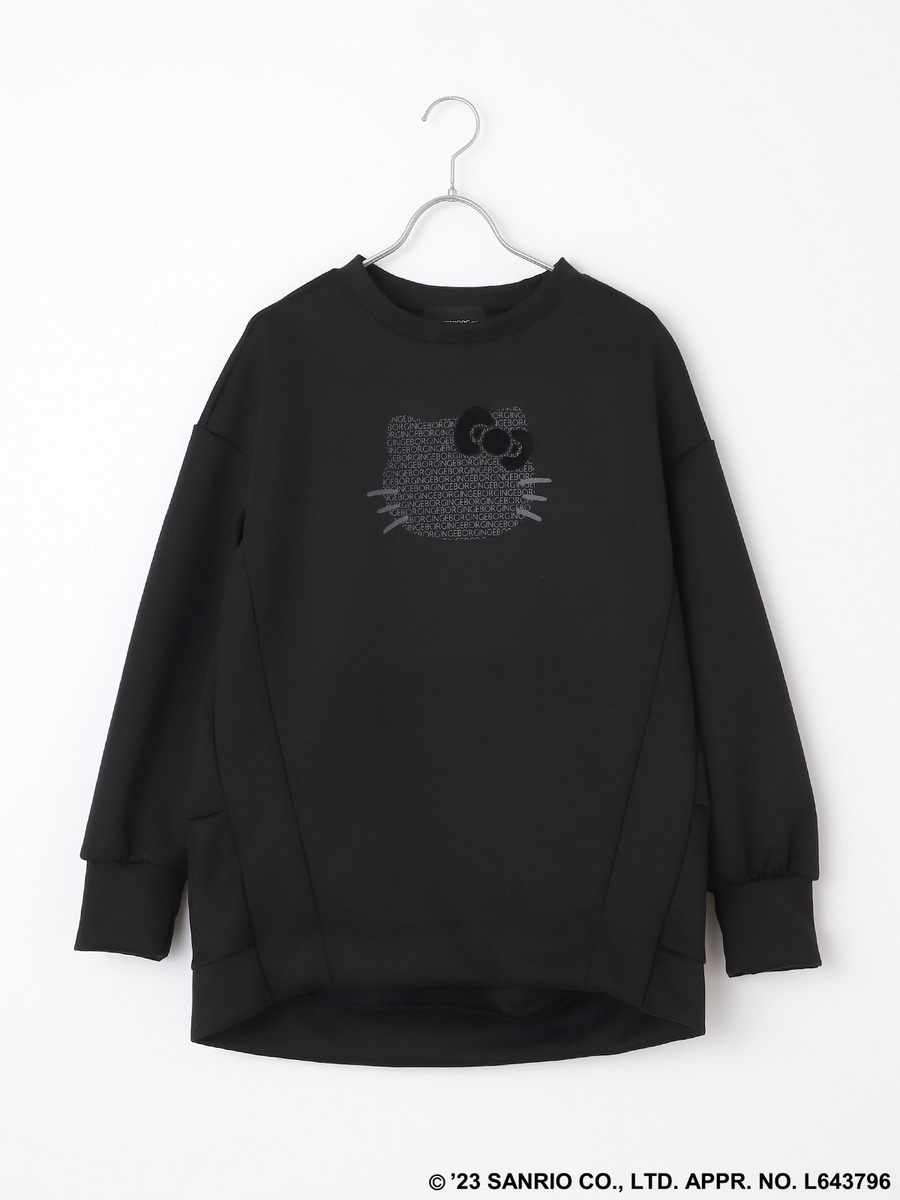 【INGEBORG×HELLO KITTY】Printed Sweatshirt 詳細画像 ブラック 1