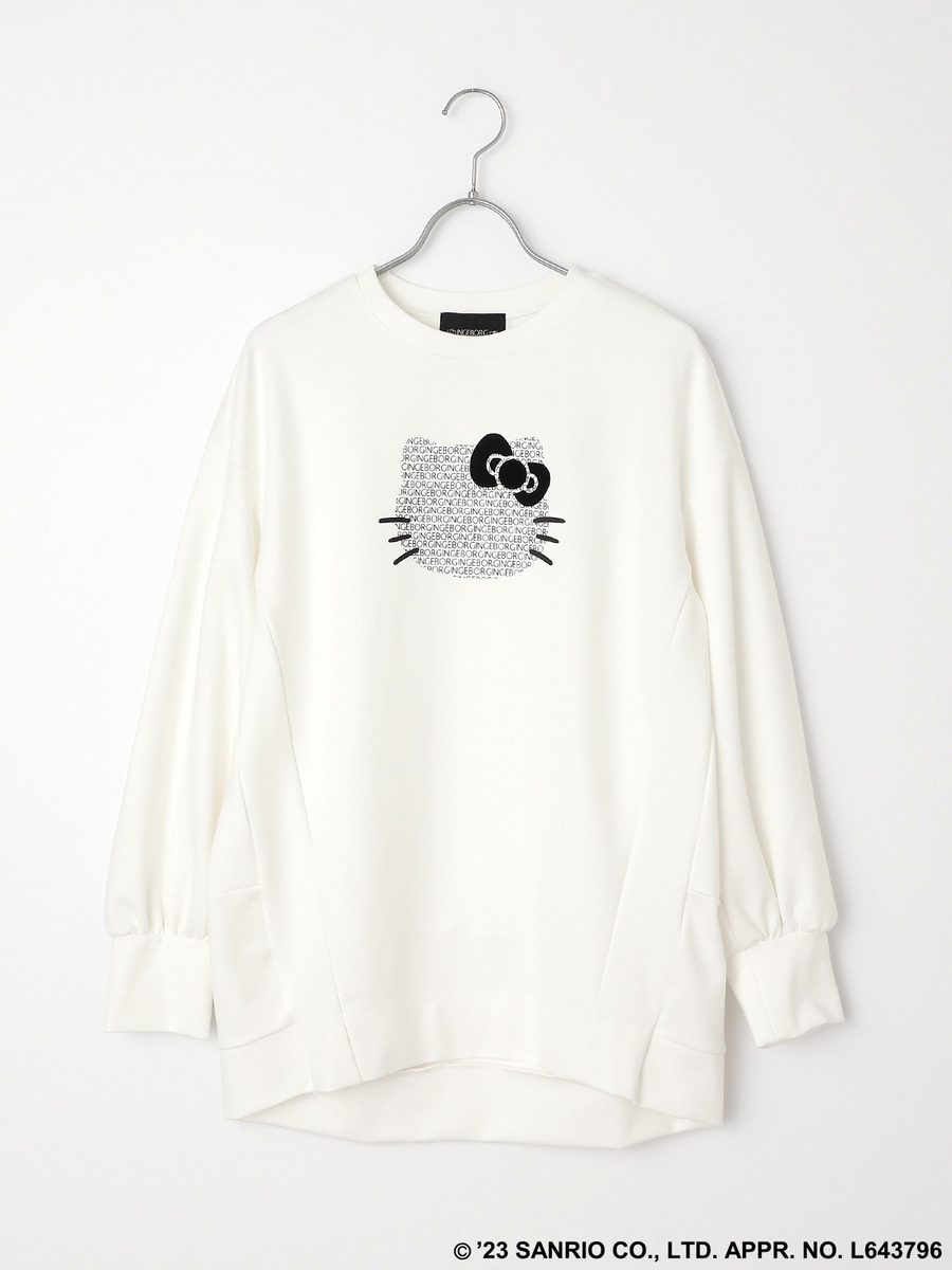 【INGEBORG×HELLO KITTY】Printed Sweatshirt 詳細画像 アイボリー 1
