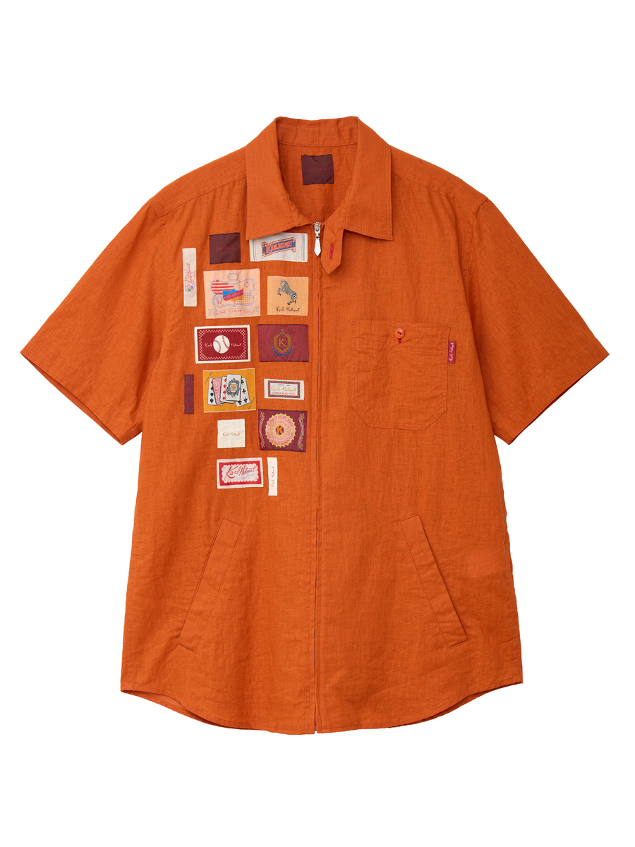 ネームワッペンいっぱいシャツブルゾン 詳細画像 オレンジ 1