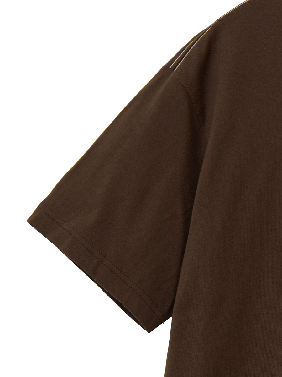 ロゴ＆ネーム使い半袖＆長袖Tシャツセット 詳細画像 シロ×カーキ 5