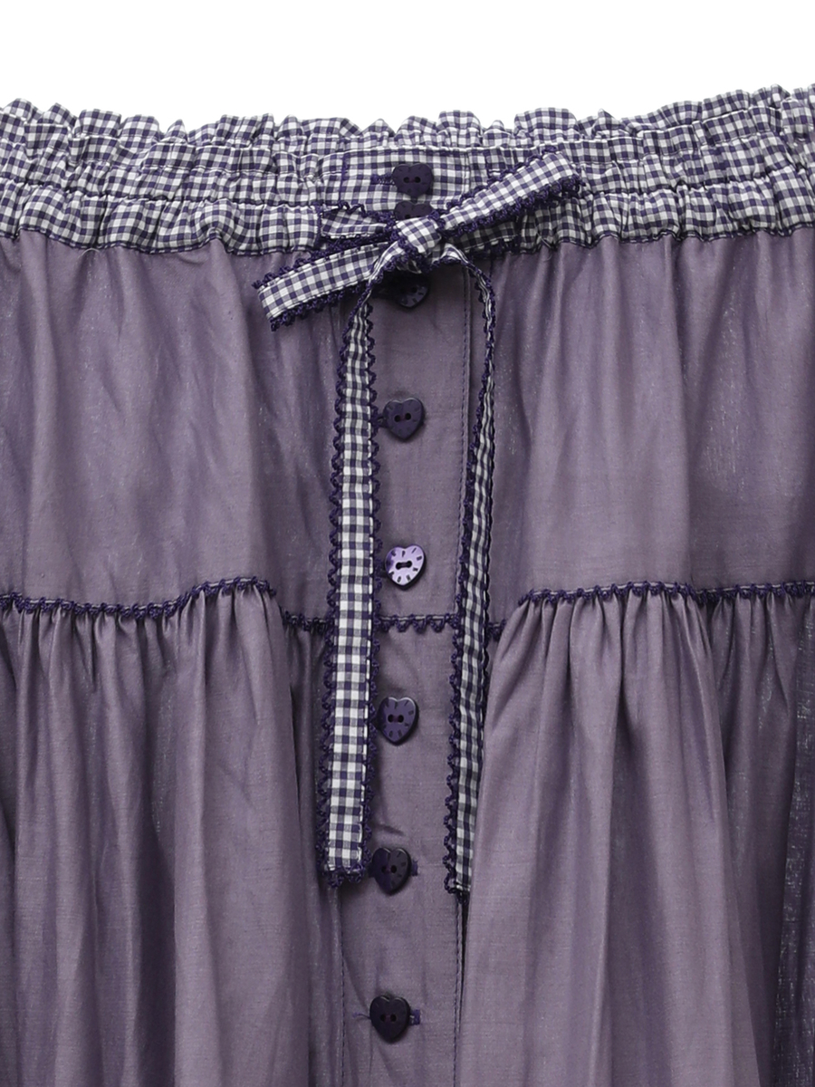 クロスステッチ刺繍使いスカート 詳細画像 シロ 3
