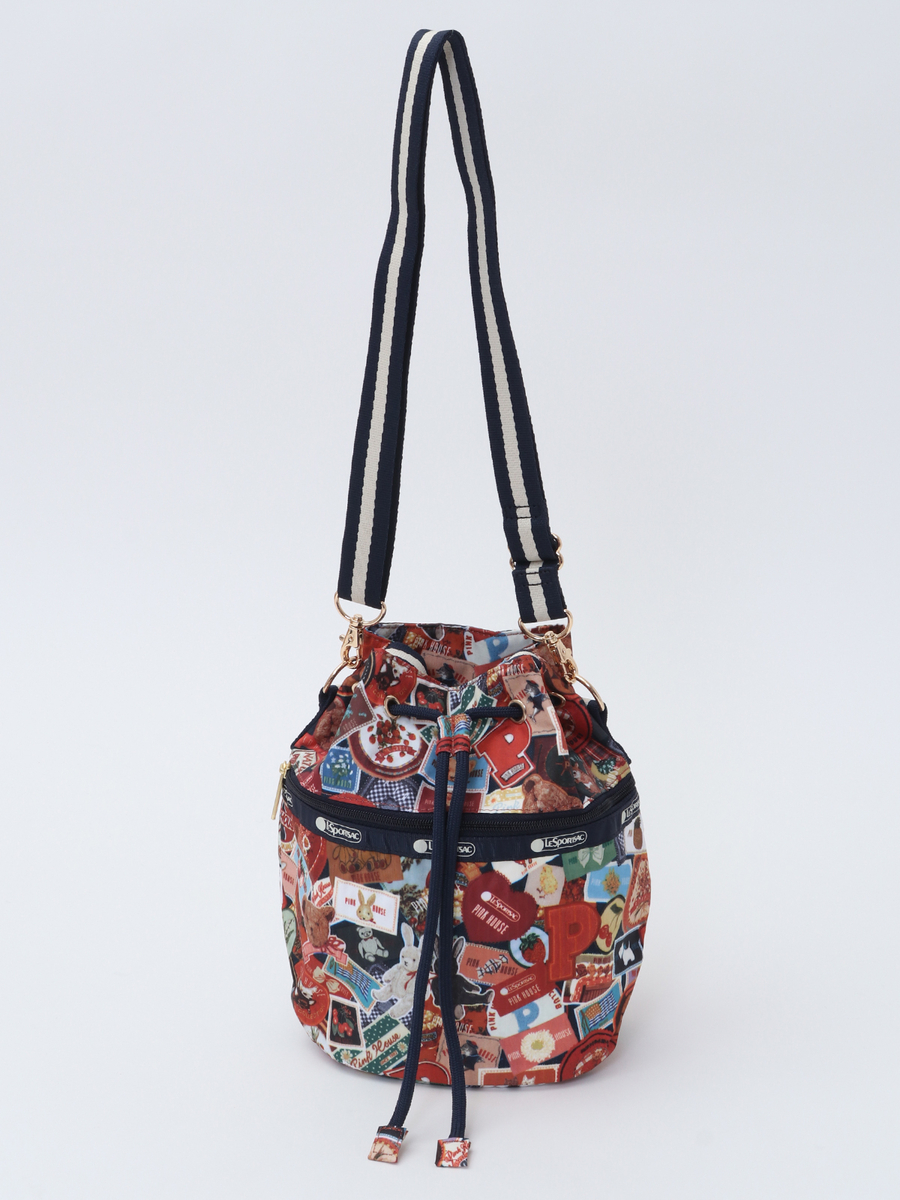 【 LeSportsac × PINK HOUSE 】DRAWSTRING BUCKET BAG PH Wappen Party 詳細画像 コン 1