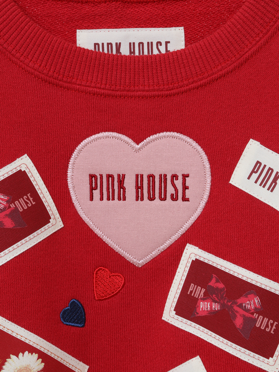 定番デザイン】アミ☆ワンポイント刺繍ロゴ入りスウェット ハート  