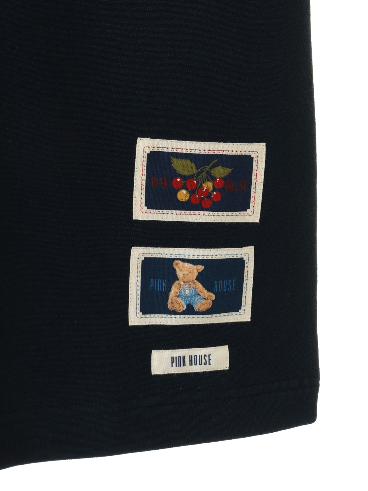 【美品】ピンクハウス 黒 ワッペン使い ワンピース セール】 【アウトレット】ネームワッペン使いキャミワンピース