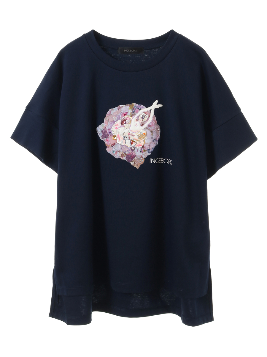 バレリーナアートTシャツ 詳細画像 ネイビー 1