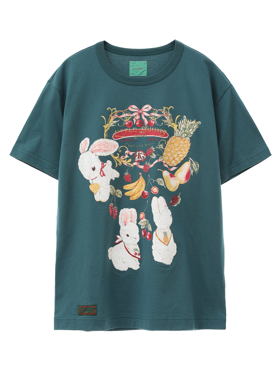 ジューシーフルーツプリントTシャツ 詳細画像 グリーン 1