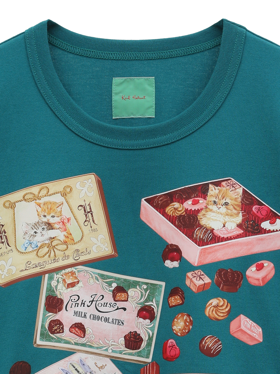 CHOCOLATE KITTENSプリントTシャツ 詳細画像 クロ 3