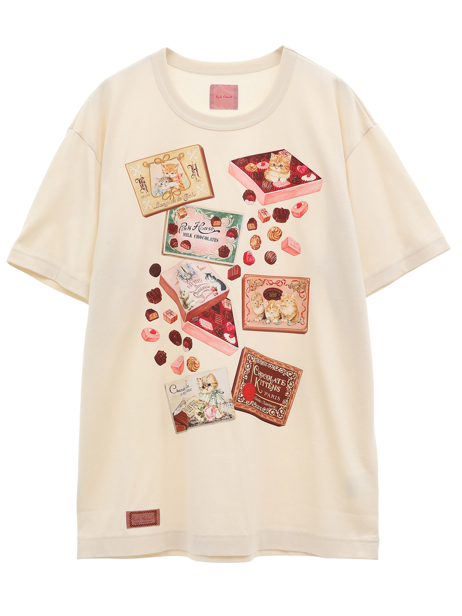 CHOCOLATE KITTENSプリントTシャツ 詳細画像 アイボリー 1