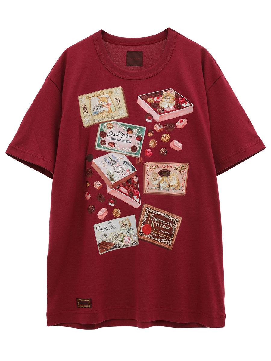 CHOCOLATE KITTENSプリントTシャツ 詳細画像 ガーネット 1