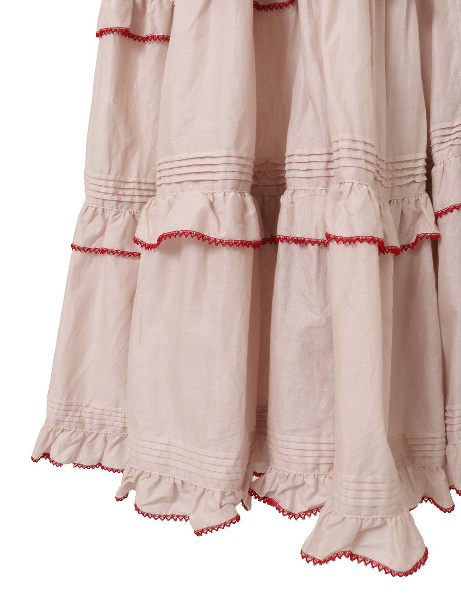 【alcali×猫梓子 (ネココ)】コラボ レースフリルローンワンピース 詳細画像 オフホワイト 5