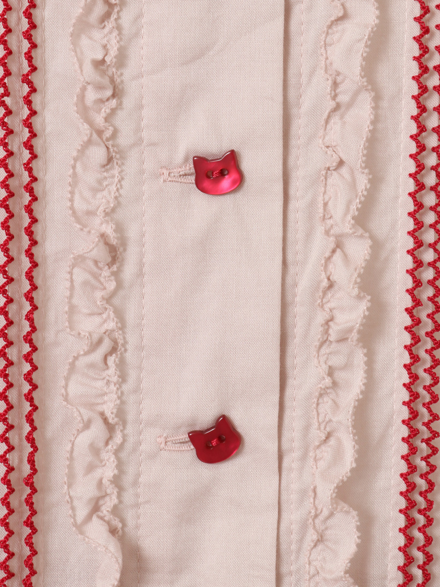 【alcali×猫梓子 (ネココ)】コラボ レースフリルローンワンピース 詳細画像 オフホワイト 7