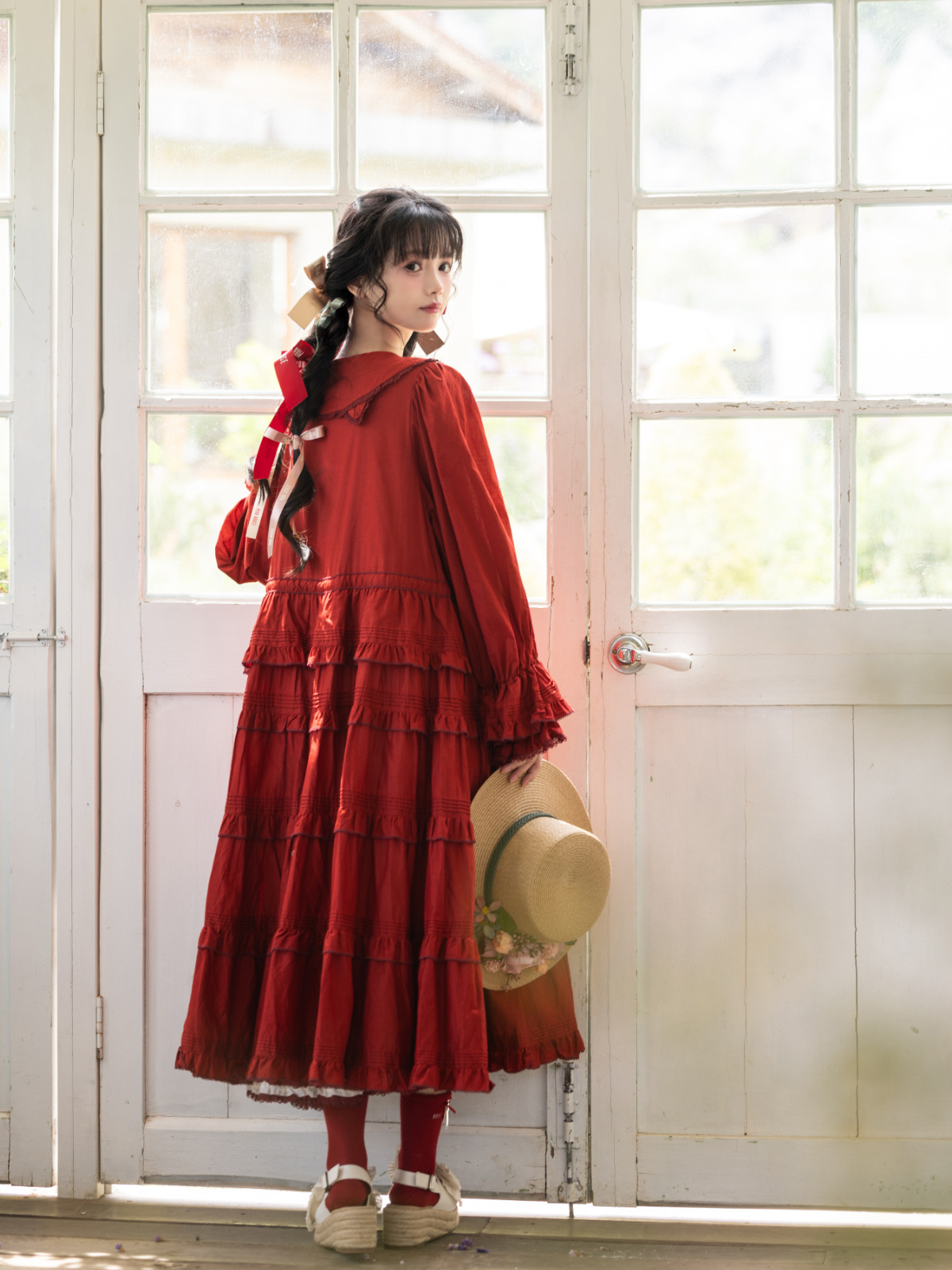 alcali×猫梓子 (ネココ)】コラボ レースフリルローンワンピース