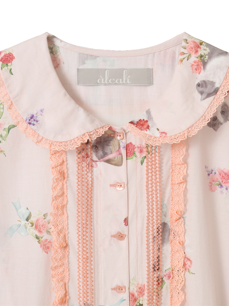 【alcali×猫梓子 (ネココ)】コラボミウワンピース 詳細画像 ピンク 3