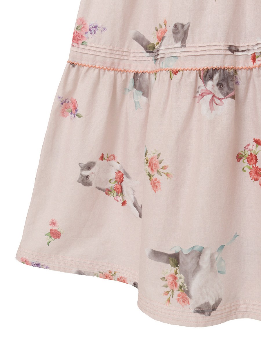 【alcali×猫梓子 (ネココ)】コラボミウワンピース 詳細画像 ピンク 5